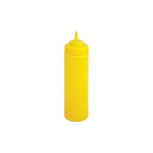 16 Oz Squeeze Bottle, Wide Mouth, Yellow