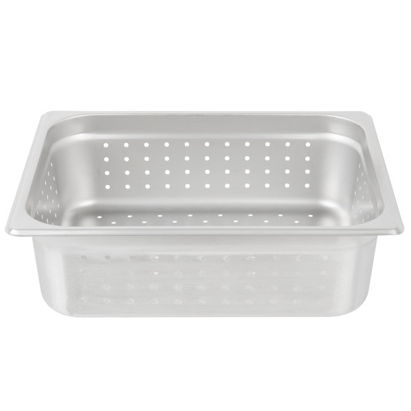 Half Size 4" Deep Perforated 24 Gauge Steam Pans