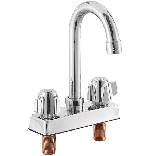 4" Deck Mounted Faucet w/3.5"Goosnck Sput