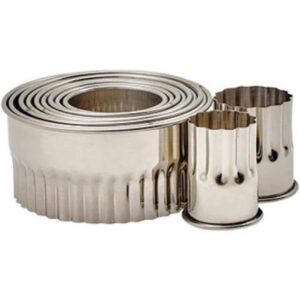 11pc Cookie Cutter Set, Fluted Round, 1-3