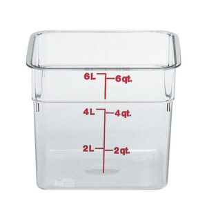 Cambro / Container / Square / Clear / 6 Qt