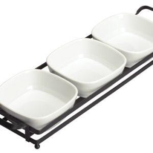 9 3/8" x 4" Porcelain Trio Bowl Set
