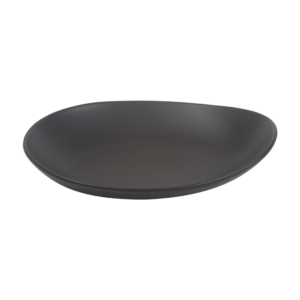 10 1/2" Egg Shape Plate/Blk/18
