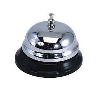 4" Call Bell / Chrome Plate / Black Base / 1