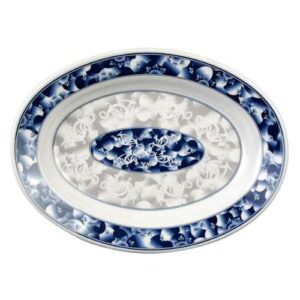 12" Oval Platter / Blue Dragon / 6 Dz
