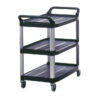 FG409100BLA 3 Shelf Mobile Utility Cart Black
