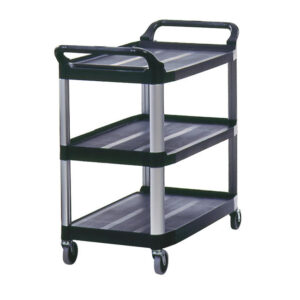 FG409100BLA 3 Shelf Mobile Utility Cart Black