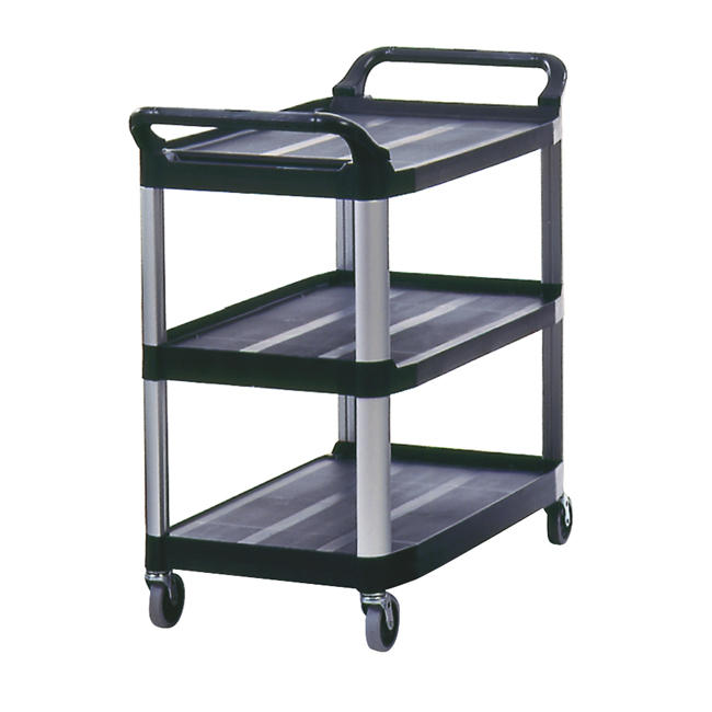 FG409100BLA 3 Shelf Mobile Utility Cart Black