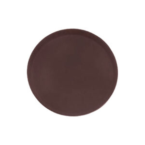 11" Round / Non-Slip Tray / Brown / 12