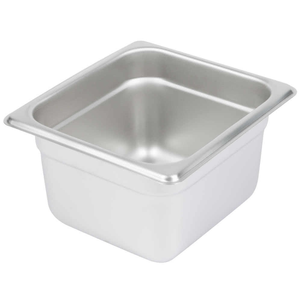 1/6 Size 4" Deep 24 Gauge Anti Jam Pans / 48