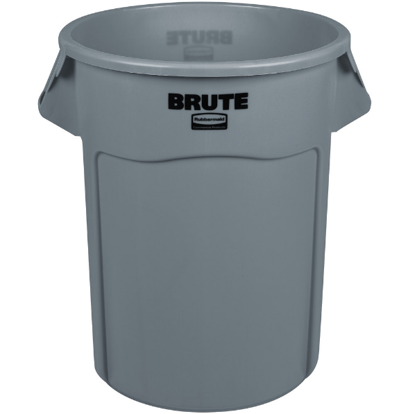 55 Gallon Brute Container / No Lid / Gray / FG265500
