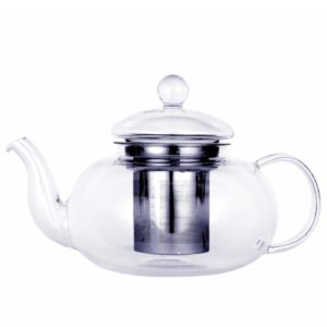 2 7 Oz / 5" H / Glass Tea Pot W/ SS Strainer